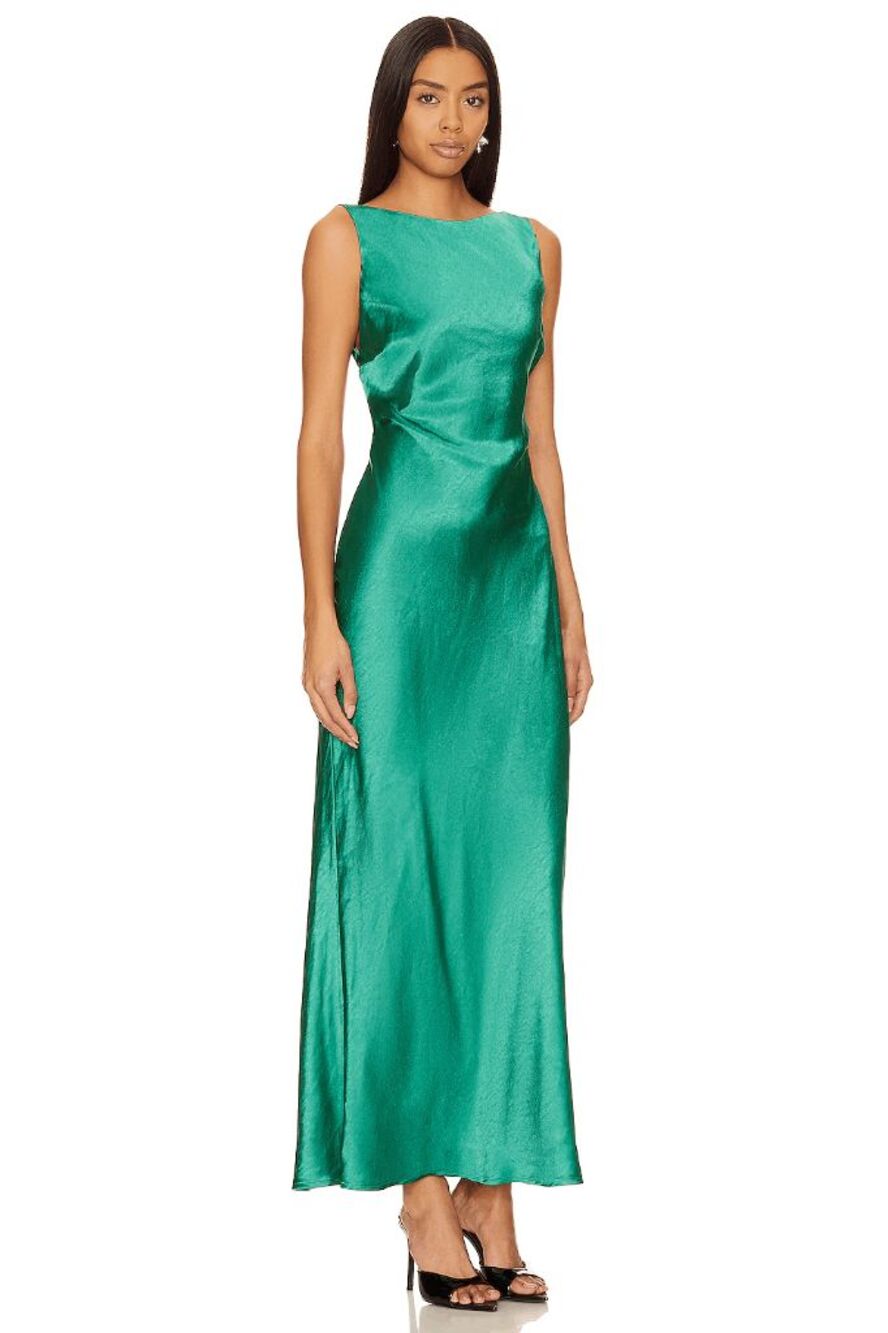 Runaway The Label Samsara Maxi Dress in Emerald Size Medium $127
